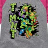 Girls' - Teenage Mutant Ninja Turtles - Skateboards Shirt Tail Raglan Graphic T-shirt - 2 of 4