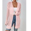BLUEMING Womens Long Sleeve Lightweight Open Front V-Neck Casual Cardigan Sweaters Outerwear - 2 of 4