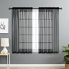 Designer Sheer Voile Rod Pocket Curtains For Small Windows - 2 of 3