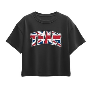 Girls' - Instant Message - Team Great Britain Short Sleeve Boxy Graphic T-Shirt - 1 of 4
