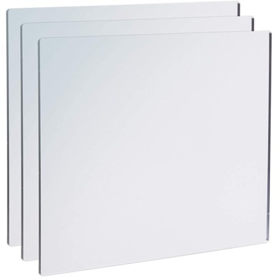 Bright Creations 3 Pack Acrylic Mirror Sheets, Shatter Resistant (3mm, 11 x 8.5 in)