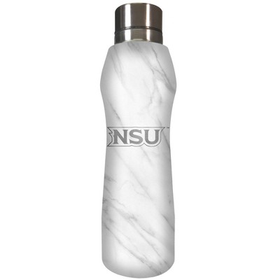 NCAA Northwestern Wildcats 20oz Marble Curve Stainless Steel Water Bottle