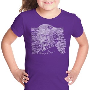 LA Pop Art Girl's Word Art T-shirt - Mark Twain - 1 of 4