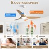 Sofucor Ceiling Fans with Lights 52 Inch Ceiling Fan with Light and Remote 6 Speed Quiet Noiseless 3 CCT, Reversible for Bedroom Living Room - 3 of 4