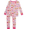 RuffleButts Girls Viscose from Bamboo Ruffle Long Sleeve Pajama Set - 2 of 4