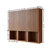 GDFStudio Houck 41" Modern Woodgrain Bathroom Wall Mounted Cabinet - 3 of 4
