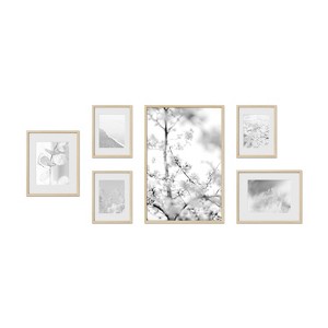 Haus and Hues Clifton Gallery Wall Frame Set with Real Glass and Mat - 1 of 4