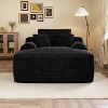 TIRAMISUBEST Oversized Cloud Chaise Lounge Chair - Plush Sleeper Sofa Bed, Deep Seat Upholstered in Black Corduroy for Living Room - 2 of 4