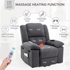 Power Lift Massage Recliner Chair for Elderly with Adjustable Massage & Heating, Side Storage Pockets, Retractable Armrests for Living Room - 3 of 4