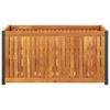 vidaXL Garden Planter Flower Box Pot, Solid Acacia Wood & Steel, 33.5" x 17.7" x 17.3" - 4 of 4