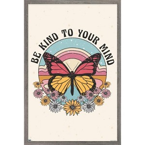 Trends International Be Kind to Your Mind Framed Wall Poster Prints - 1 of 4
