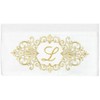 Linum Home Textiles 100% Turkish Cotton MONICA Gold Thread 2PC Embellished Bath Towel Set - 3 of 3