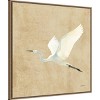30"x30" Egret Alighting II by Kathrine Lovell Framed Canvas Wall Art Print Bronze - Amanti Art: Modern Style, Animal Subject - 2 of 4
