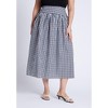 ELOQUII Women's Plus Size Gingham Full Skirt - 3 of 4