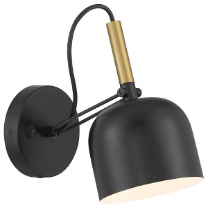 Access Lighting Ponti 1 - Light Swing Arm Lamp in  Black/Antique Brushed Brass - 1 of 4