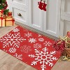 Christmas Snowflake Area Rug Non-Slip Decorative Indoor Rug, Non Shedding Low Pile Living Room Carpet - 2 of 4