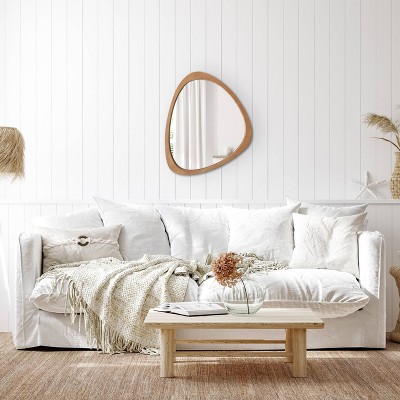 Natural Pine Asymmetrical Wall Mirror