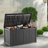 Naysaye Deck Boxes, 150 Gal Outdoor Storage Deck Box, Small Patio Storage Bin for Garden Tools, Black, 54.25"*26.5"*28.74" - 2 of 4