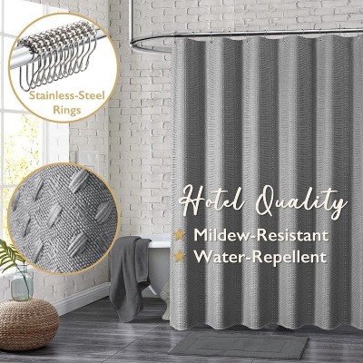 LunaLulinlk Fabric Shower Curtain with Hooks