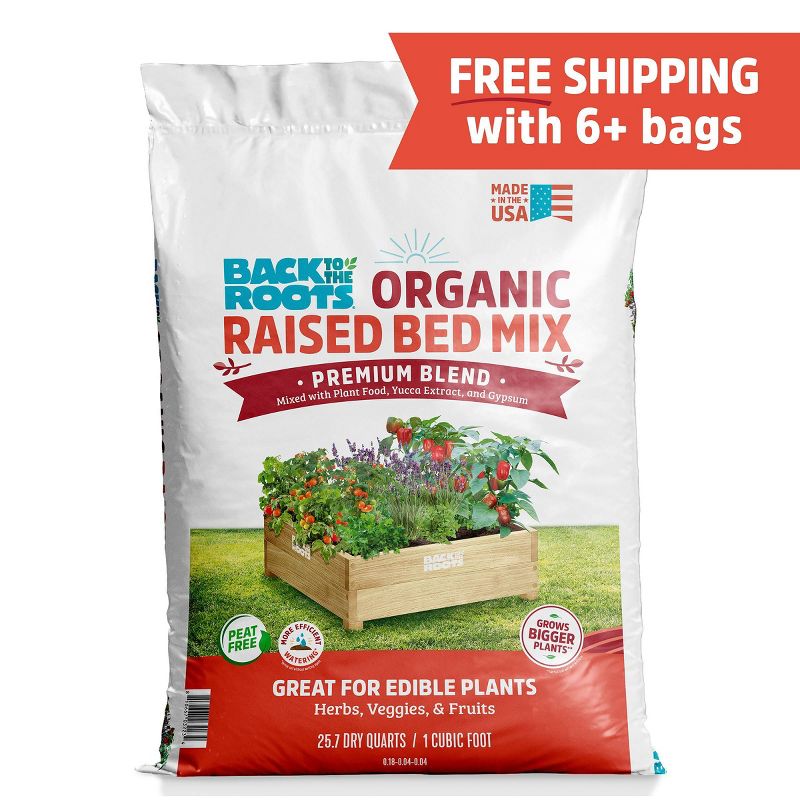 Back to the Roots 25.7qt Organic Raised Bed Mix Premium Blend For Growing Edible Plants, 4 of 15