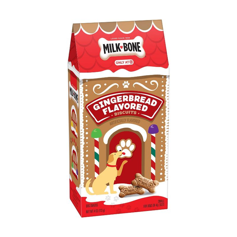 Milk-Bone Gingerbread Flavor Small Biscuit Christmas Box Dog Treats - 4oz, 6 of 10