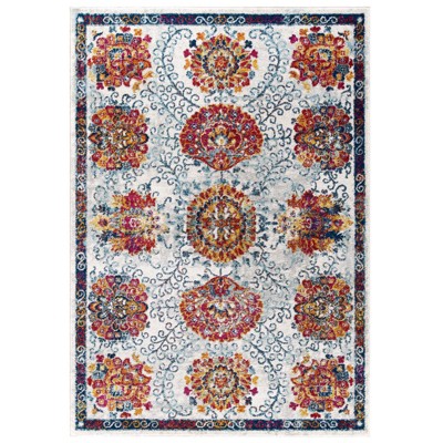 Modway Entourage Kensie Distressed Floral Moroccan Trellis 5x8 Area Rug
