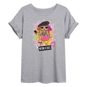 Women's - LOL Surprise! - Neonlicious Oversized Graphic T-Shirt - 1 of 4