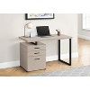 Monarch Specialties Computer Desk Home Office Laptop Left Right Set-Up Storage Drawers 48InchL Work Metal Laminate Beige Black Contemporary Modern - 2 of 4