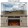 TV Stand with Fireplace for 75 80 Inch TV, 32" Tall Farmhouse Highboy Entertainment Center with Sliding Barn Doors for Living Room - 4 of 4