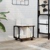 vidaXL Printer Stand 2-Tier Smoked Oak 16.1"x11"x13.2" Engineered Wood - 3 of 4