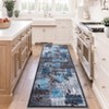 Modern Floral Runner Rug 2x6 Indoor Patchwork Printed Hallway Rug Non Slip Kitchen Rug Washable Living Room Carpet Runner Accent Throw Rugs - 3 of 4