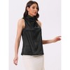 Allegra K Women's Satin Halter Neck Elegant Sleeveless Silky Summer Top - 4 of 4