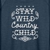 Women's - Instant Message - Stay Wild Country Child Lightweight French Terry Wide Neck Long Sleeve Graphic Shirt - 2 of 4