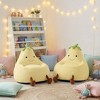 Wooakway 2-Set Beige/Blue/Green/Pink/Purple/Red/Yellow Faux Rabbit Fur Bean Bag Chair Seat with Fill Toddler Sofa for Children Teenagers 24"/30"W - 3 of 4