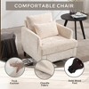 Lyngins Modern Accent Chair Lounge Chair for Living Room, Tufted  Club Chair, Chenille Fabric Armchair, Solid Wood Frame, Easy Clean Sofa Chair - 2 of 4