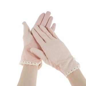 Unique Bargains Women's Bow Sunblock Mittens 1 Pair - 1 of 4