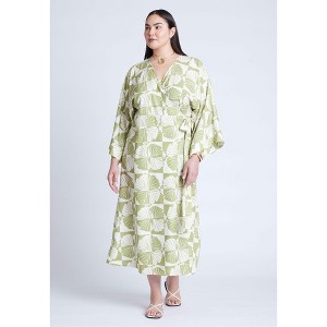 ELOQUII Women's Plus Size Duster Sleeve Maxi Wrap Dress - 1 of 3