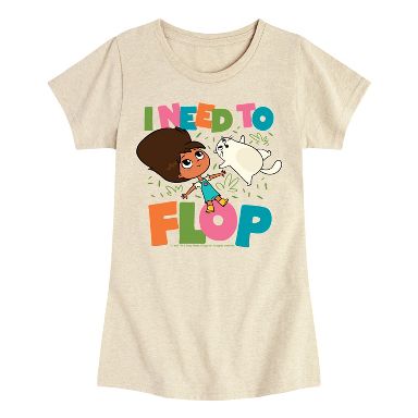 Girls' Rosie's Rules I Need To Flop Fitted Short Sleeve Graphic T