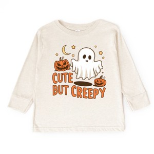 The Juniper Shop Cute But Creepy Ghost Toddler Long Sleeve Tee - 1 of 4