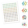 Big Dot of Happiness 60th Birthday - Cheerful Happy Birthday - Sixtieth Round Candy Sticker Favors - Labels Fits Chocolate Candy (1 sheet of 108) - 2 of 4