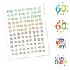 Big Dot of Happiness 60th Birthday - Cheerful Happy Birthday - Sixtieth Round Candy Sticker Favors - Labels Fits Chocolate Candy (1 sheet of 108) - image 2 of 4