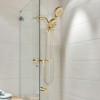 Cobbe Shower Faucet Set with 5 Settings ABS Dual Shower Head, Tub Spout and 59-Inch Hose 3-Handle Wall Mount Shower System Brushed Gold - 3 of 4
