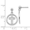 Black Bow Jewelry 12mm Eternal Life Cross Dangle Post Earrings in 14k White Gold - 4 of 4
