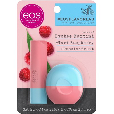 eos flavorlab Stick & Sphere Lip Balm - Lychee Martini - 0.39oz