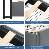 Full Bed Frame with Charging Station, Upholstered Headboard & 4 Storage Drawers, Wooden Slats Support, No Box Spring Needed, Light Grey - 4 of 4