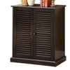 VYNXARIA Modern Transitional Shoe Cabinet - Espresso Finish with Adjustable Shelves - 3 of 4