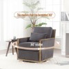 Sapphtopaz Corduroy Accent Chair 360°Swivel Chair Upholstered Comfy Chair Armchair with Sturdy Base, Accent Chairs for Living Room, Bedroom - 3 of 4