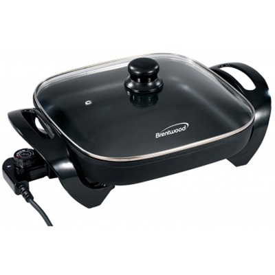 Kenmore 12x12 Non-stick Electric Skillet With Glass Lid - Black