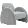 Sapphtopaz Modern Boucle Accent Chair with Curved Armrest Upholstered Lounge Chair with Wooden Frame Single Chairs for Living Room, Bedroom - 2 of 4