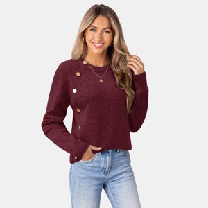 Women's Button-Down Knitted Sweater - Cupshe - 1 of 4